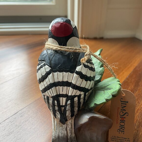 NEW Jim Shore "Nature's Drummer" Downy Woodpecker Bird Figurine - Picture 4 of 9
